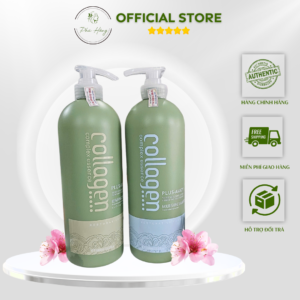 Cặp Gội - Xả Avaty Collagen Hoàn Hình Phục Hồi Dưỡng Ẩm & Kích Thích Mọc Tóc 1000ML